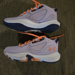 Under Armour Kids' Purple and Orange Sneakers